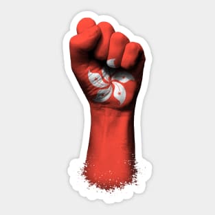 Flag of Hong Kong on a Raised Clenched Fist Sticker